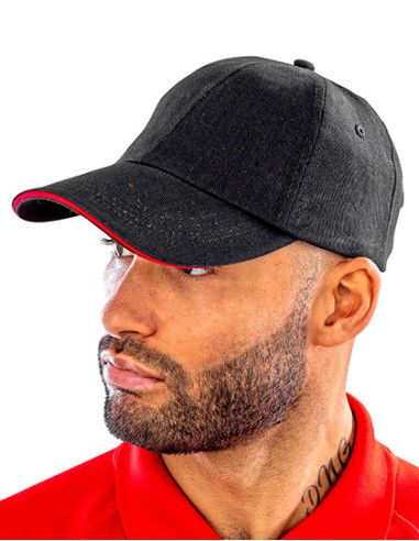 R-RC050X-Brushed Cotton Decorators Cap With Sandwich Peak